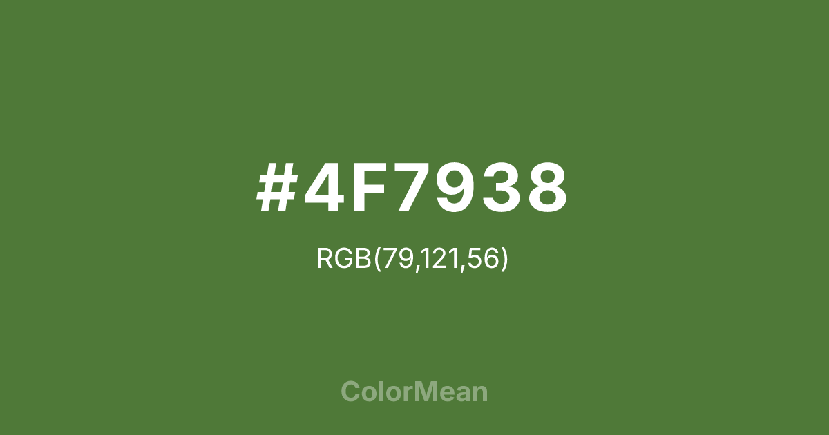 #4F7938 color swatch