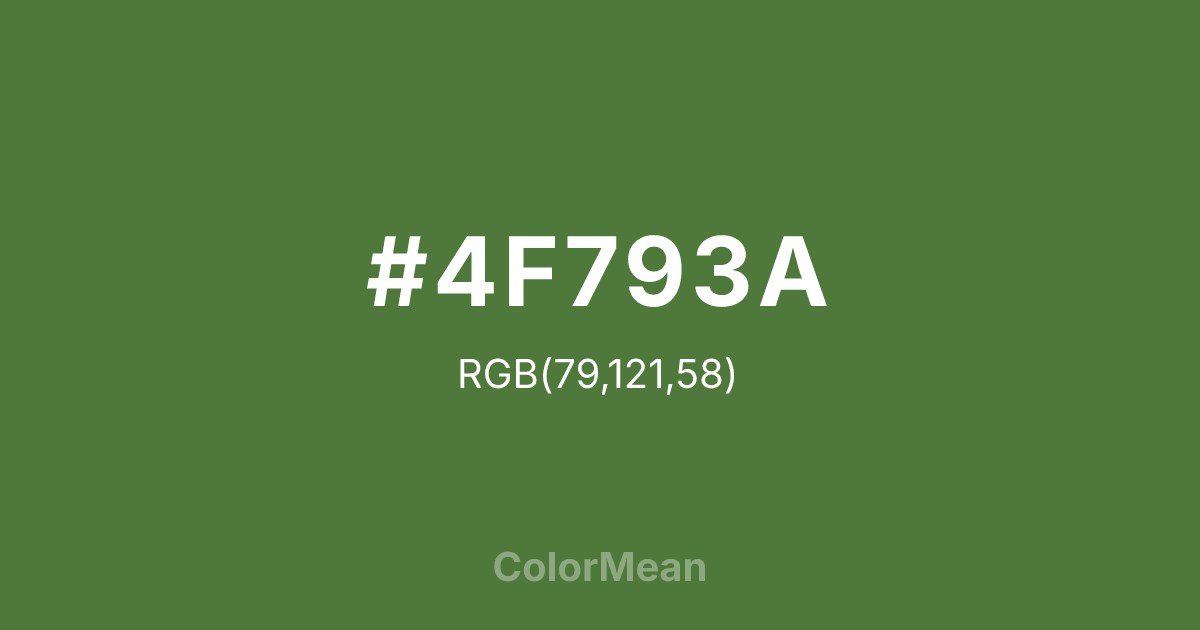 #4F793A color swatch