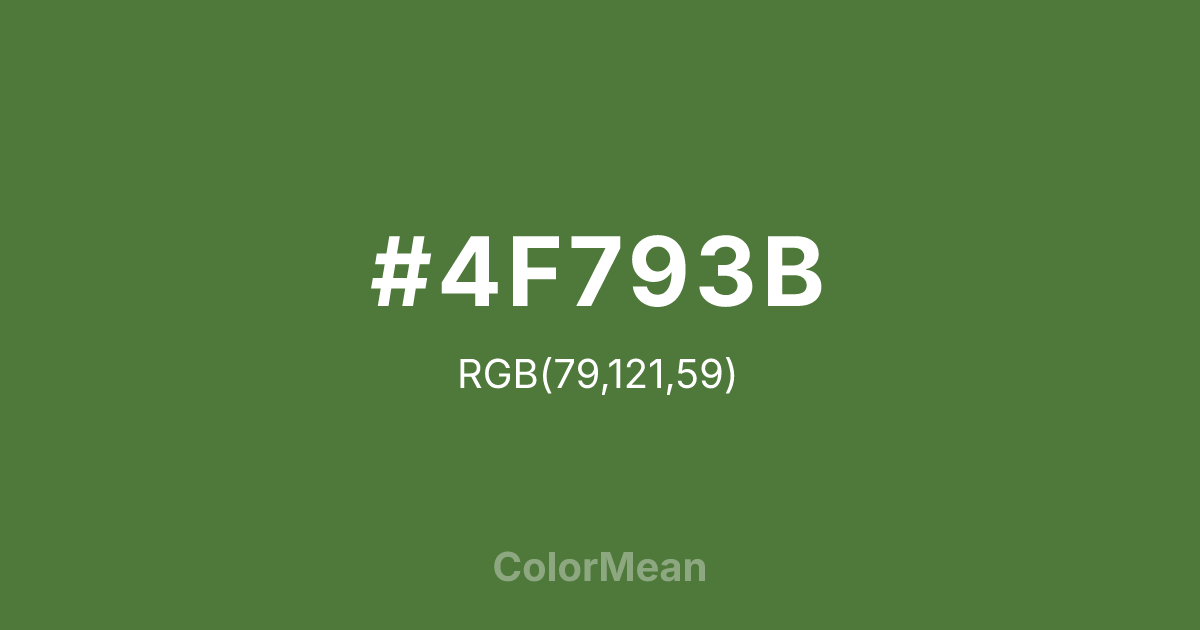 #4F793B color swatch