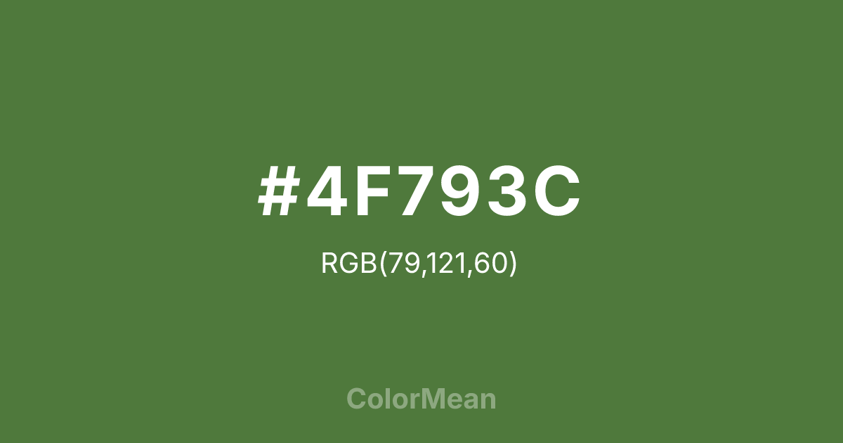 #4F793C color swatch