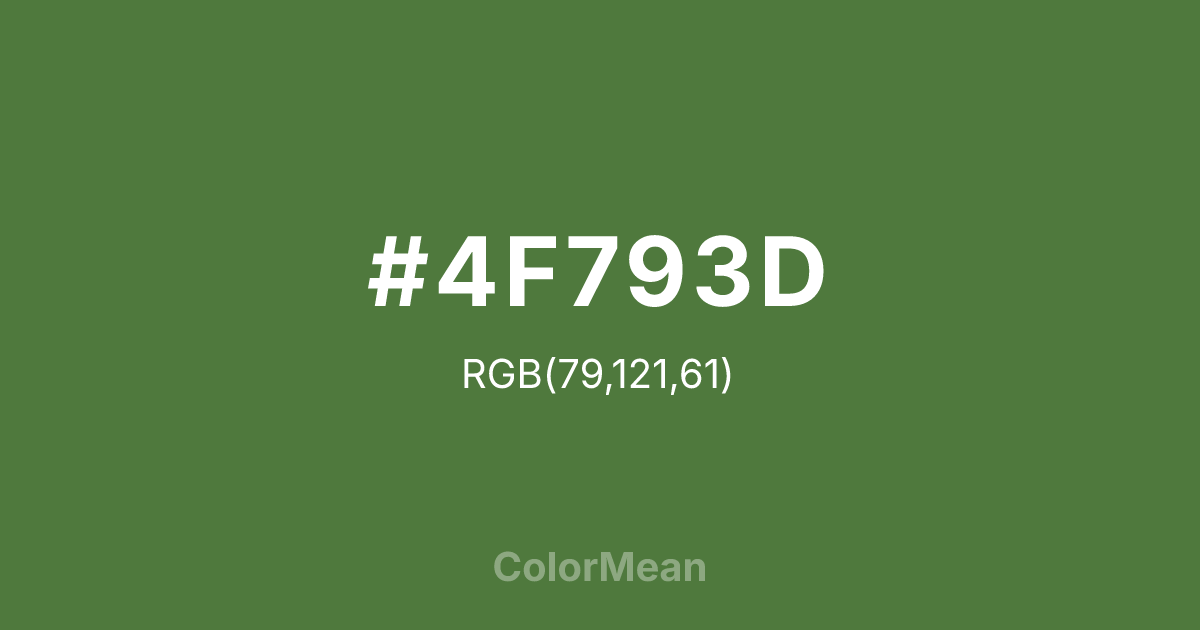 #4F793D color swatch