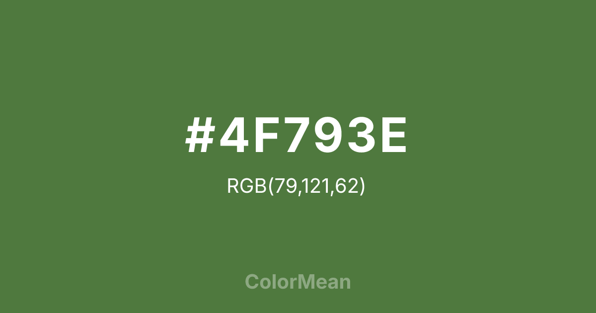 #4F793E color swatch