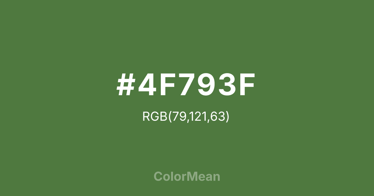 #4F793F color swatch