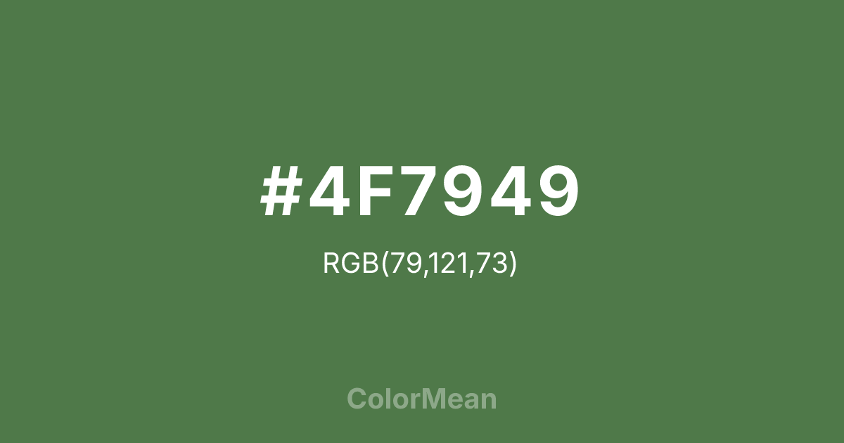 #4F7949 color swatch