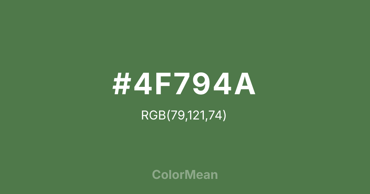 #4F794A color swatch