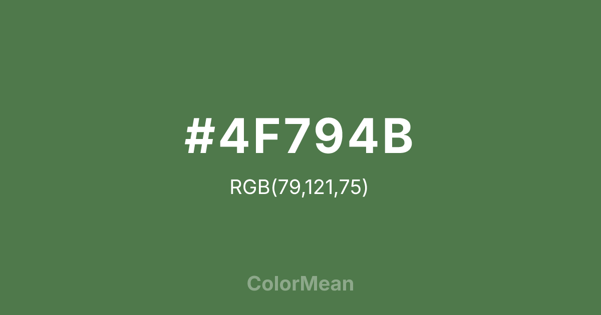 #4F794B color swatch
