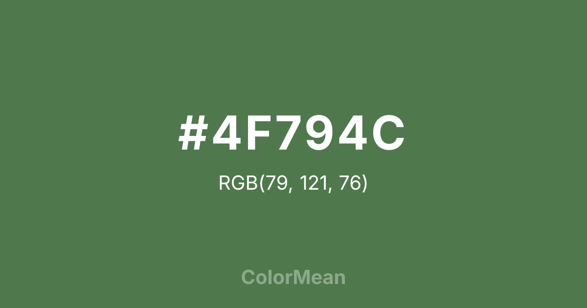 #4F794C color swatch