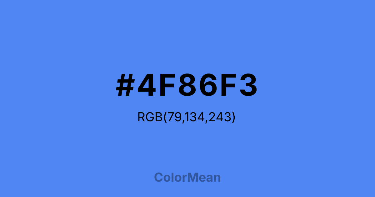 #4F86F3 color swatch