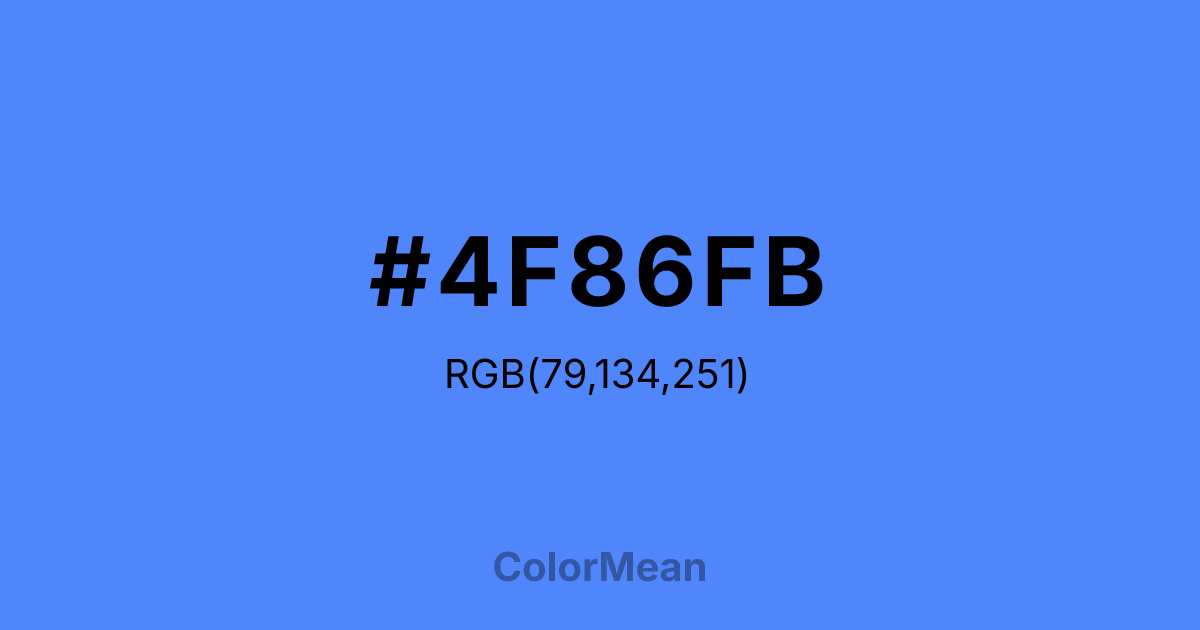 #4F86FB color swatch