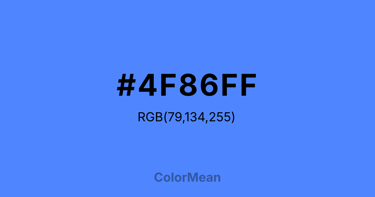 #4F86FF color swatch