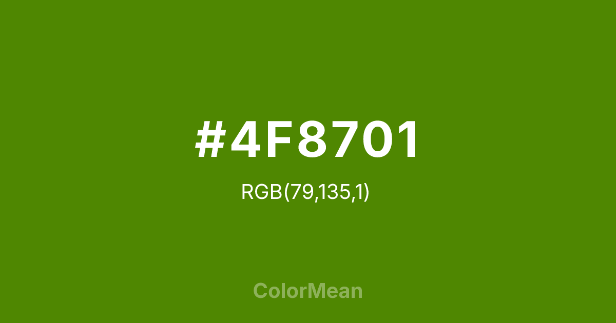 #4F8701 color swatch