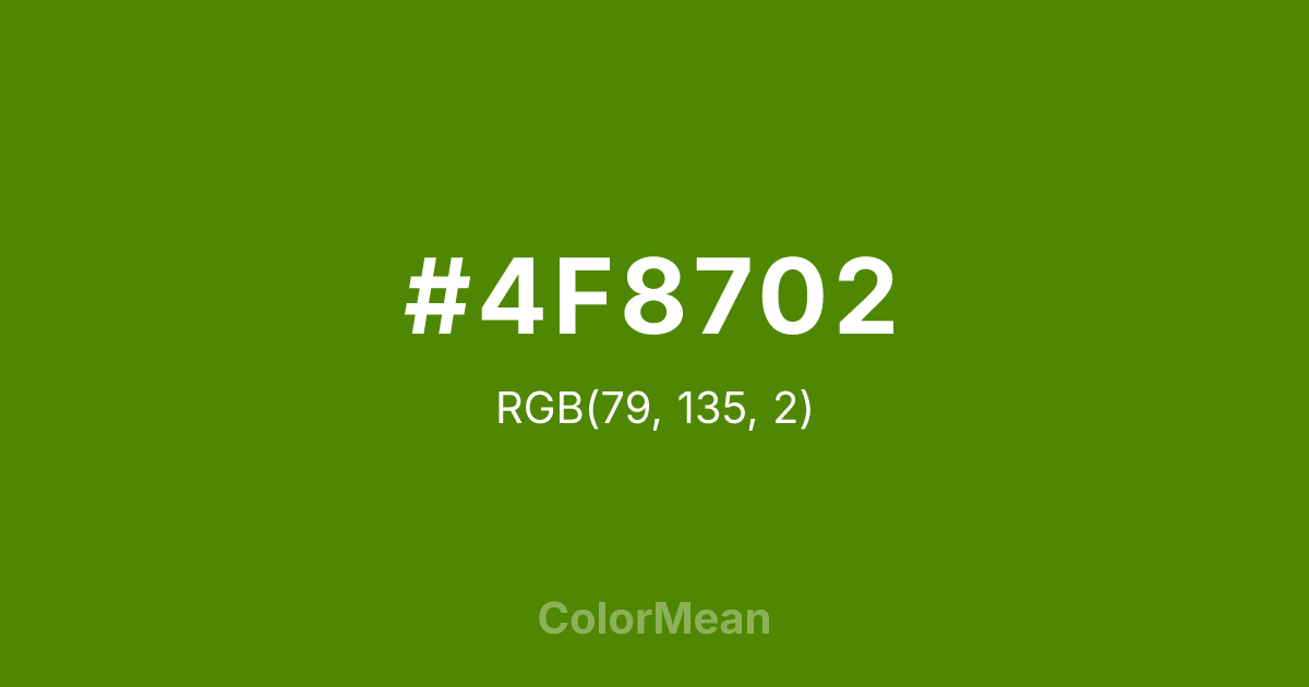 #4F8702 color swatch