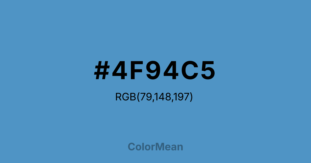#4F94C5 color swatch