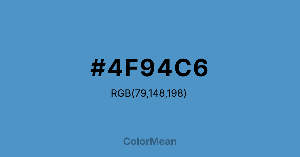 #4F94C6 color swatch