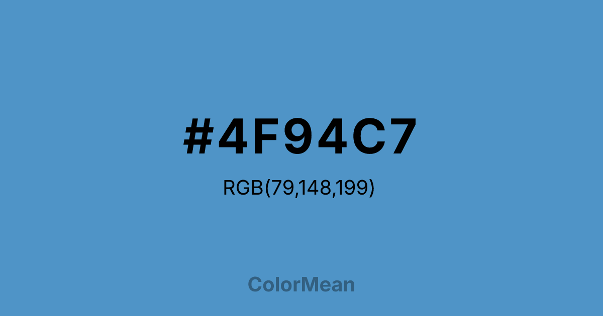 #4F94C7 color swatch