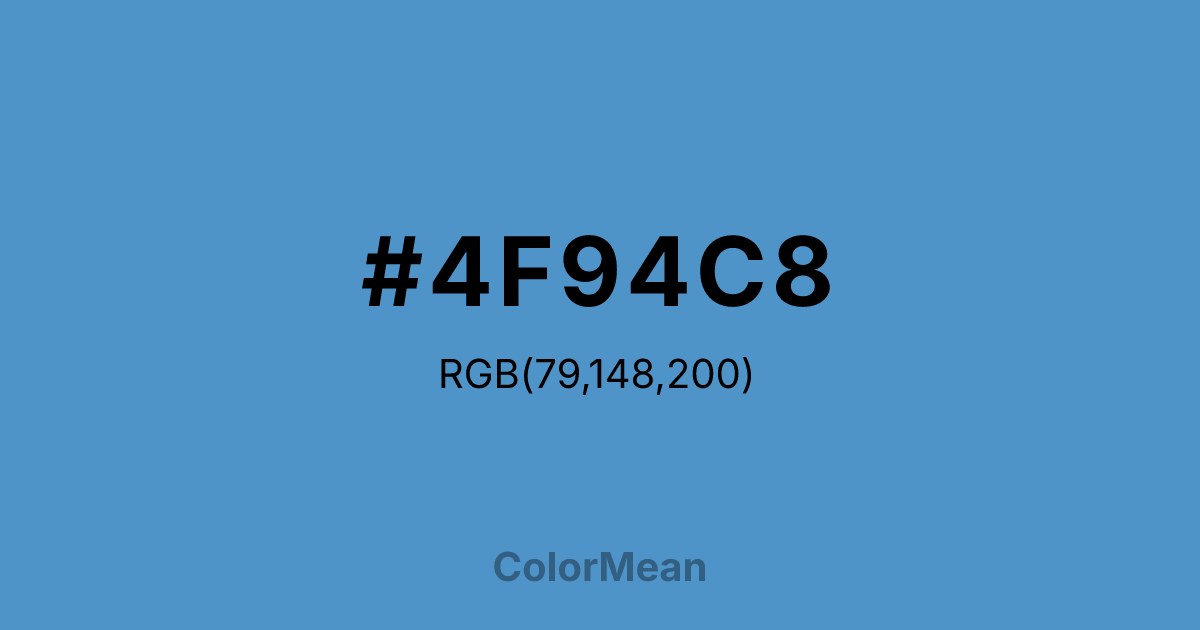 #4F94C8 color swatch