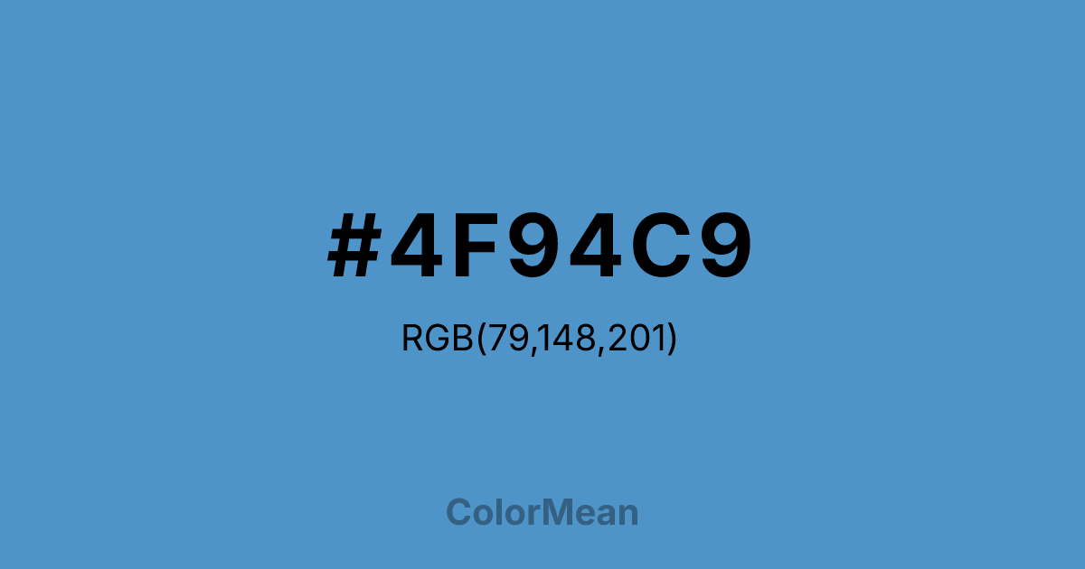 #4F94C9 color swatch