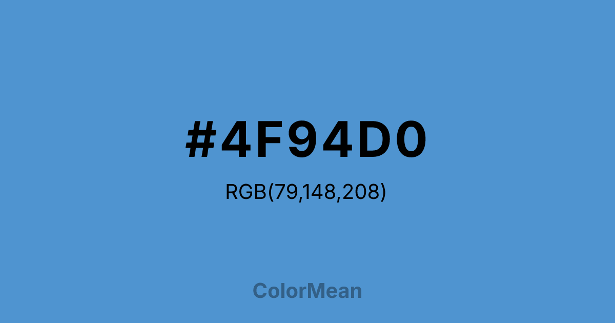 #4F94D0 color swatch