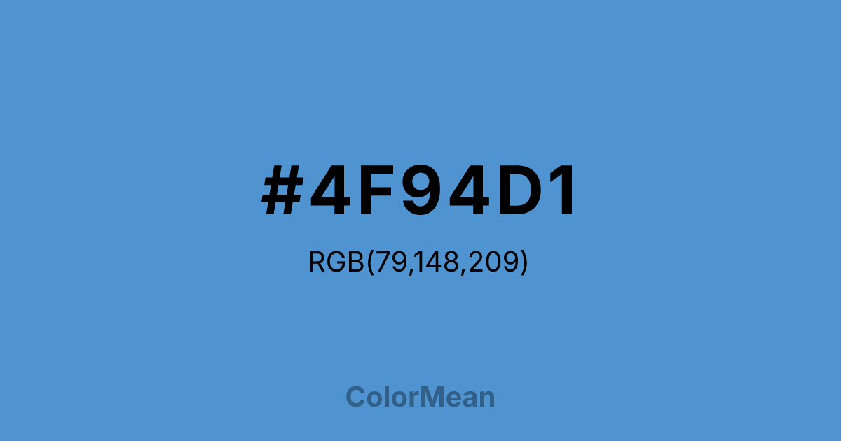 #4F94D1 color swatch