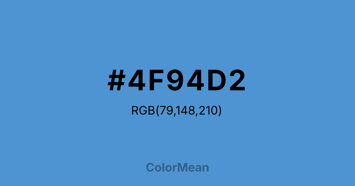 #4F94D2 color swatch
