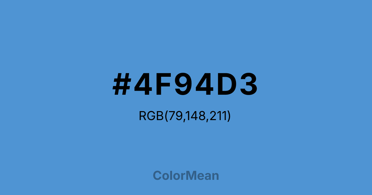 #4F94D3 color swatch