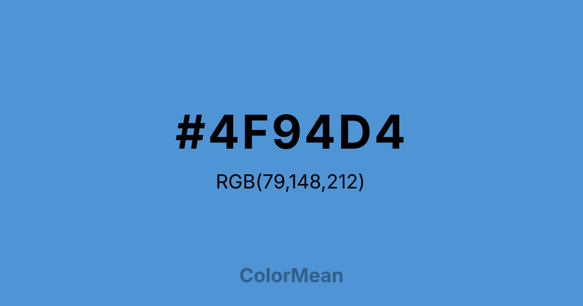 #4F94D4 color swatch