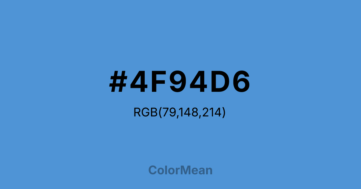 #4F94D6 color swatch