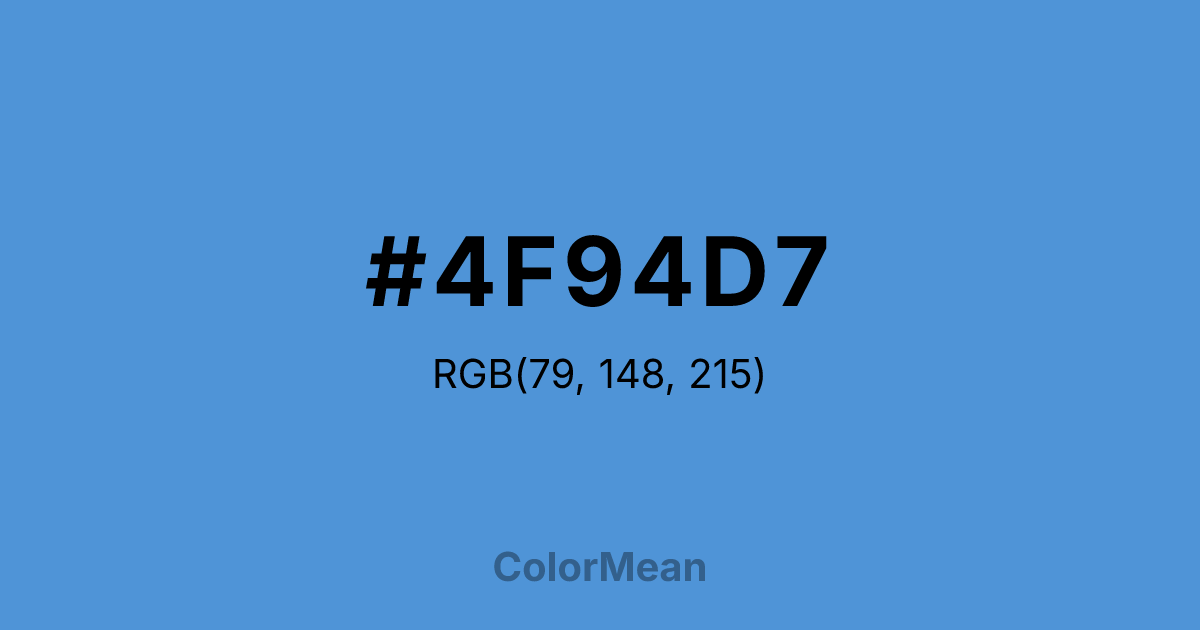 #4F94D7 color swatch