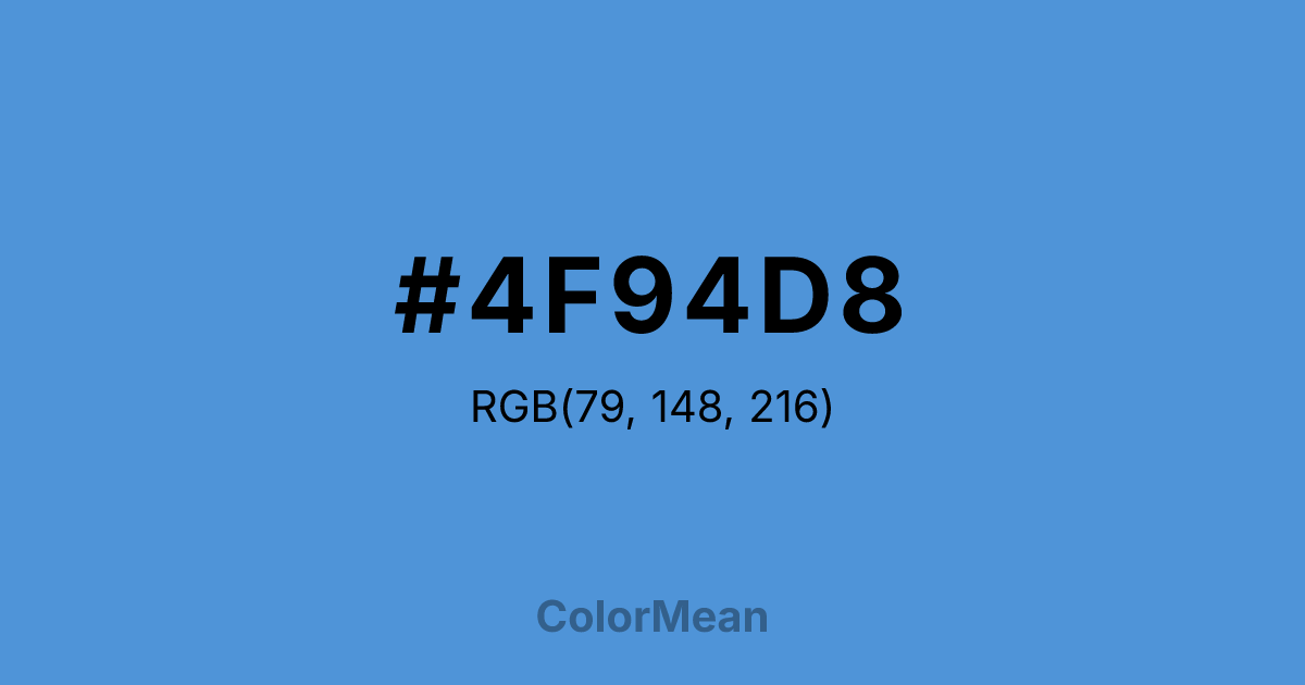 #4F94D8 color swatch