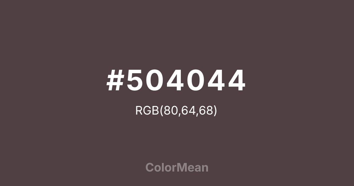 #504044 color swatch
