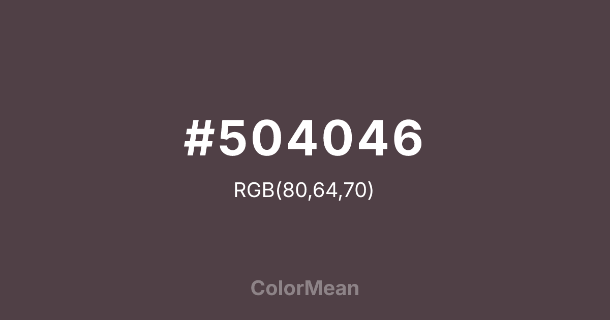#504046 color swatch