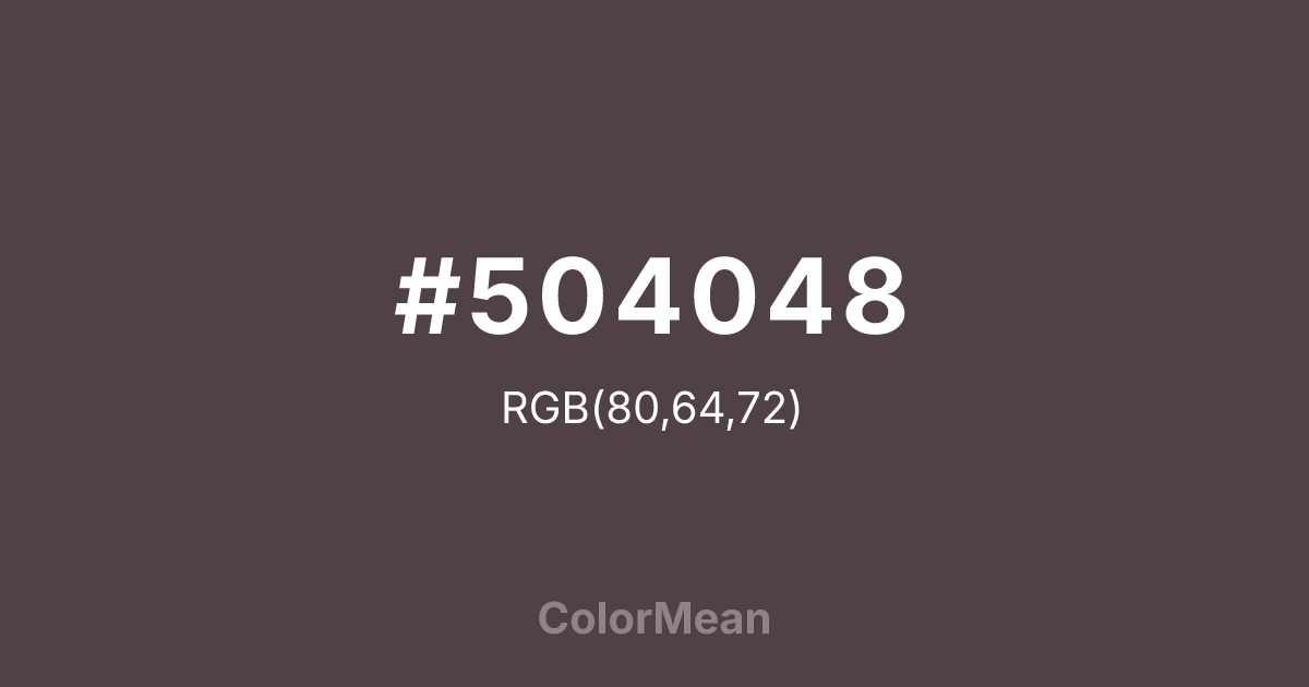 #504048 color swatch