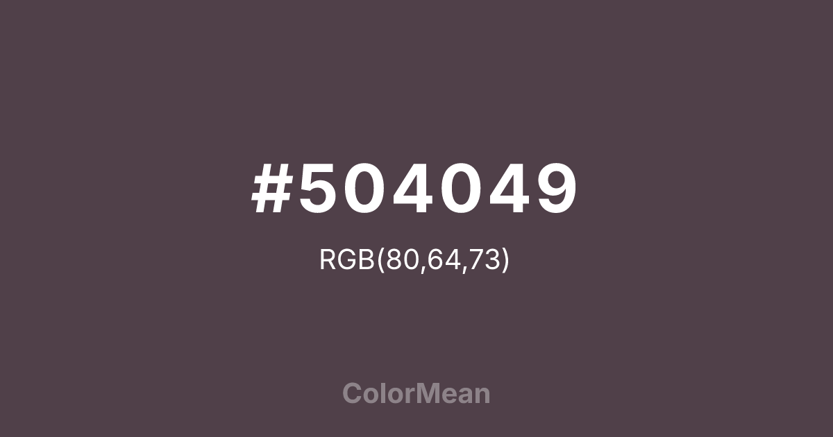 #504049 color swatch