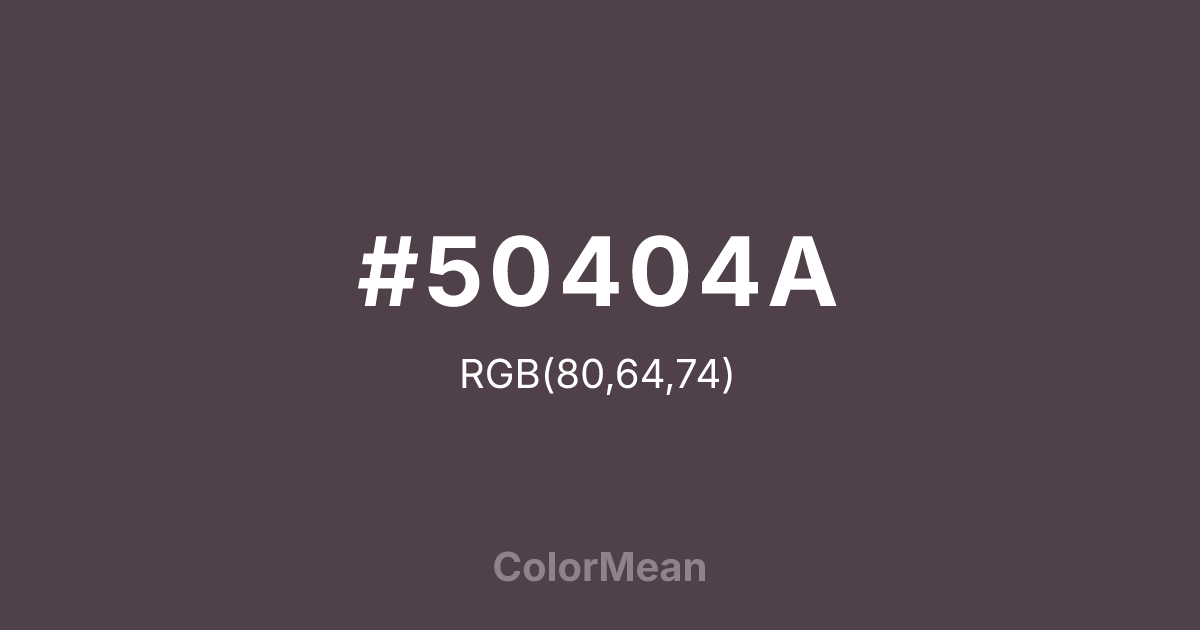 #50404A color swatch