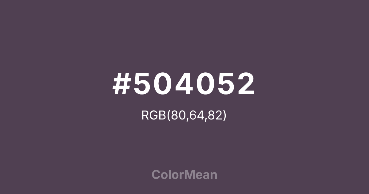 #504052 color swatch