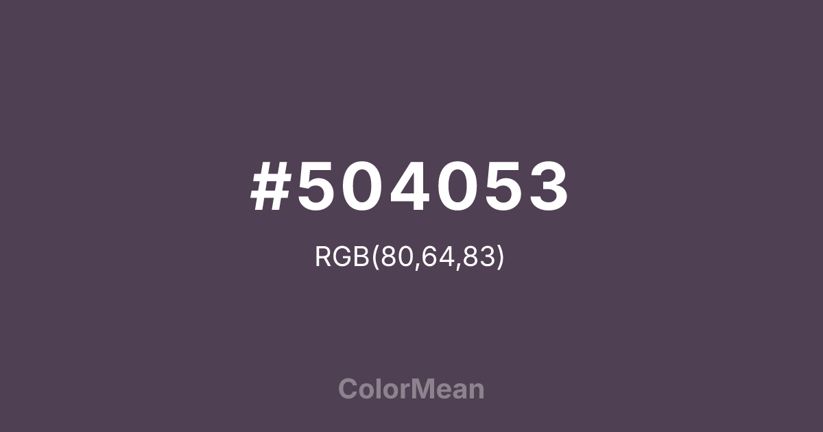 #504053 color swatch