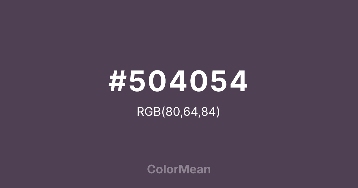#504054 color swatch