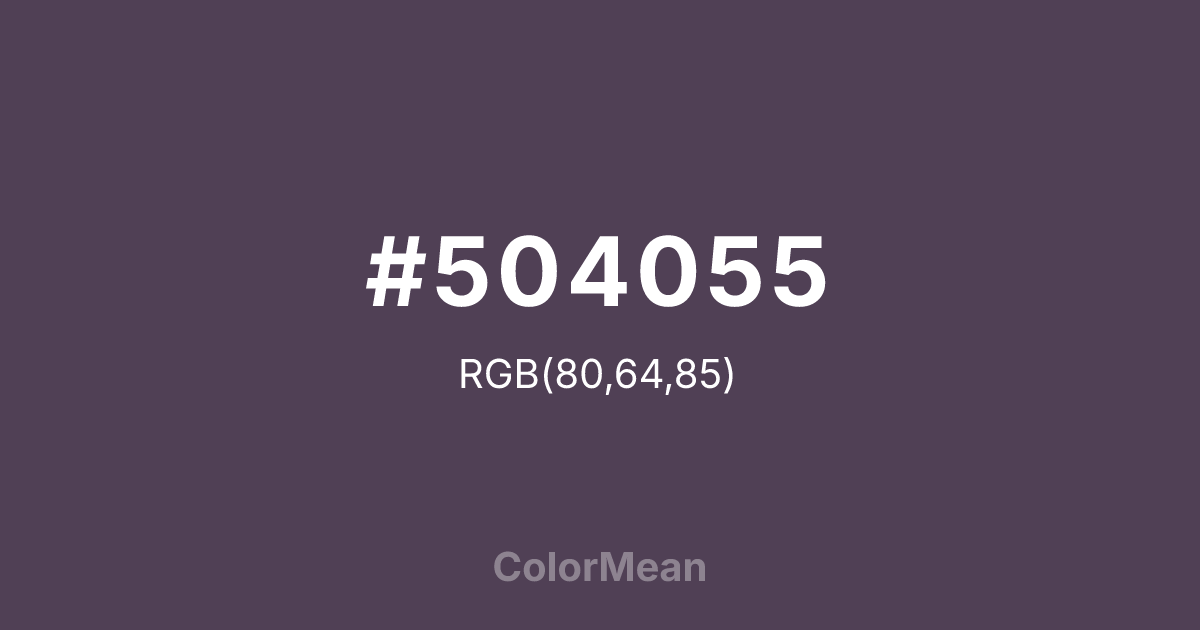#504055 color swatch