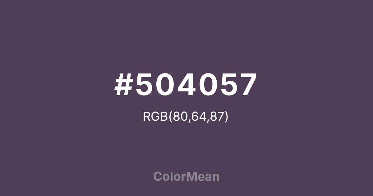 #504057 color swatch