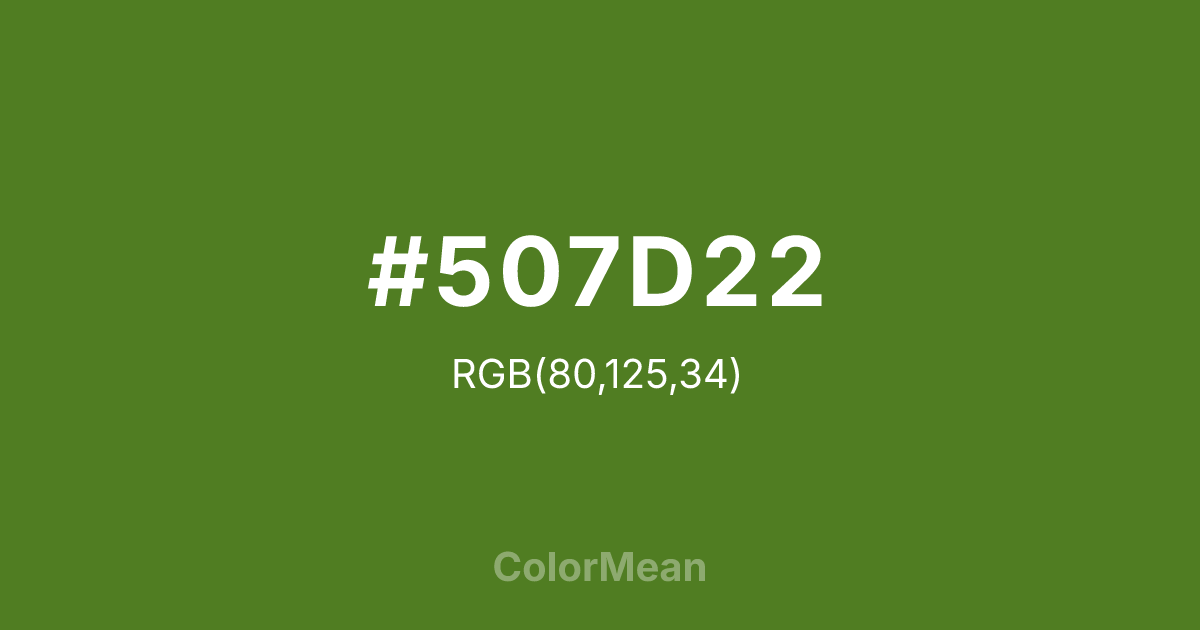 #507D22 color swatch