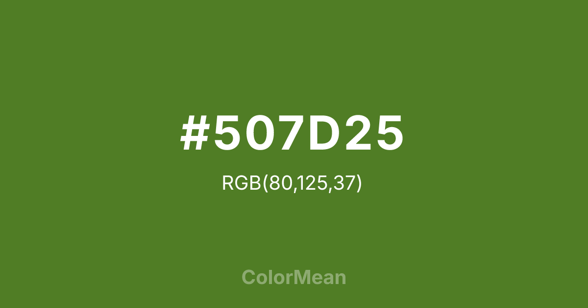 #507D25 color swatch