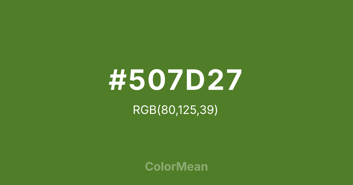 #507D27 color swatch