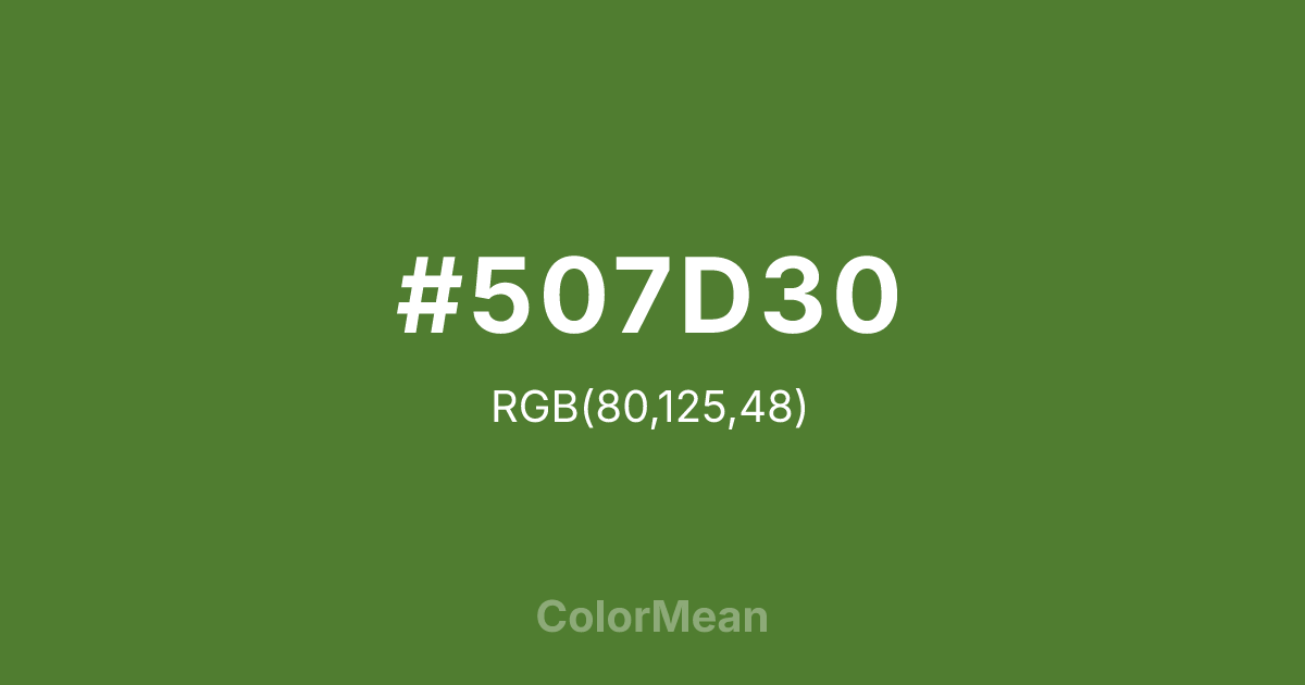 #507D30 color swatch