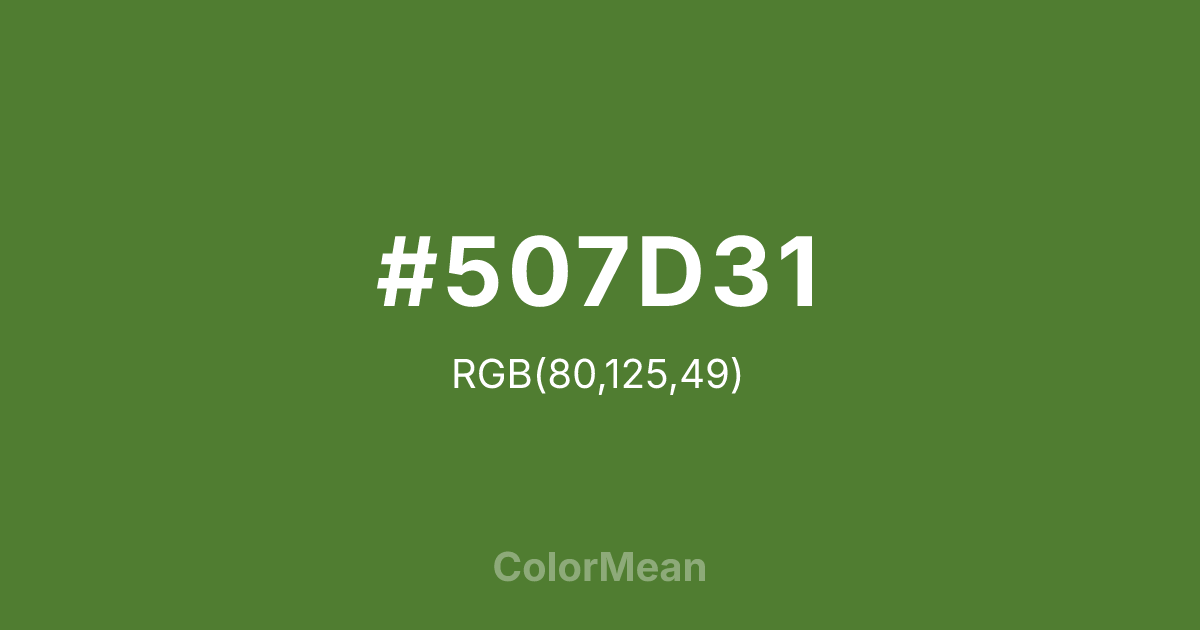 #507D31 color swatch