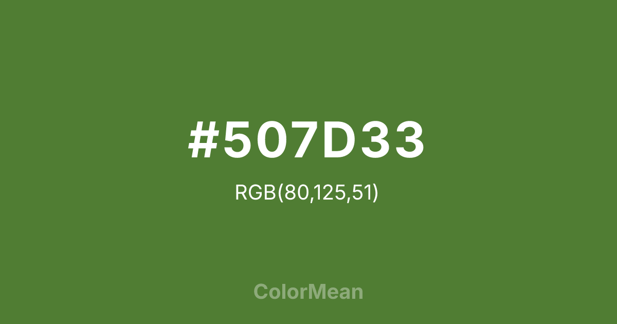 #507D33 color swatch
