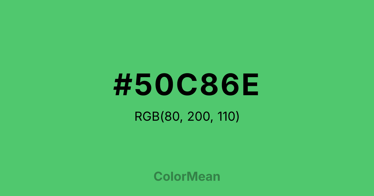 #50C86E color swatch