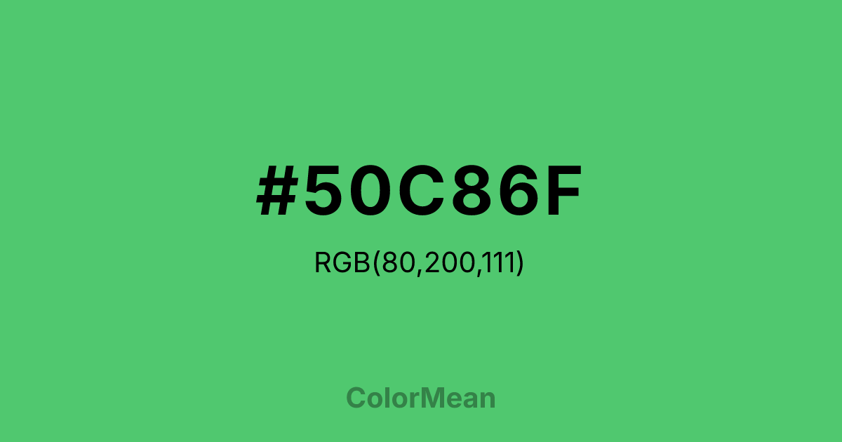 #50C86F color swatch