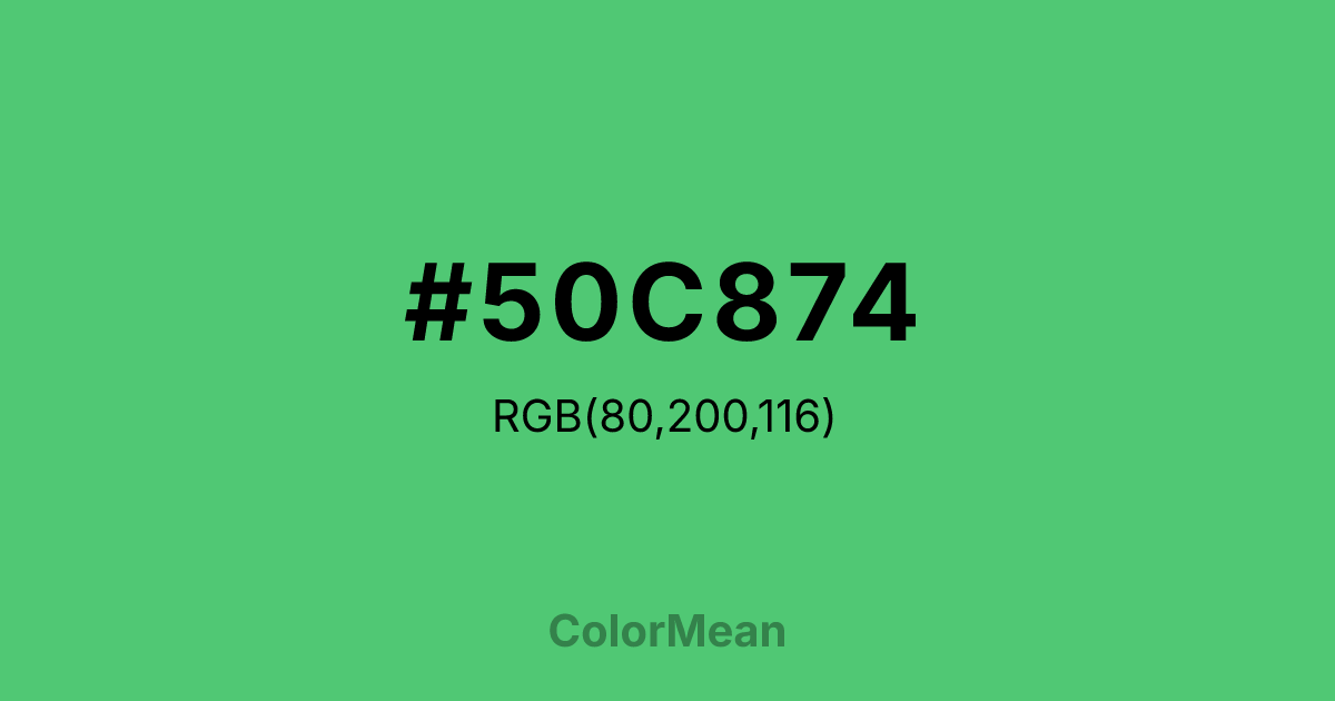 #50C874 color swatch