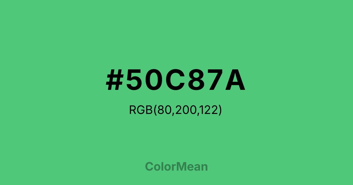 #50C87A color swatch