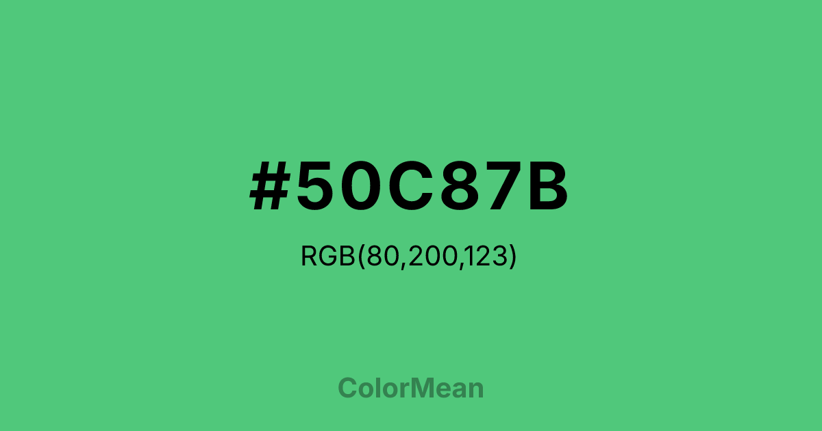 #50C87B color swatch